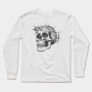 Skull in thorns wreath Long Sleeve T-Shirt